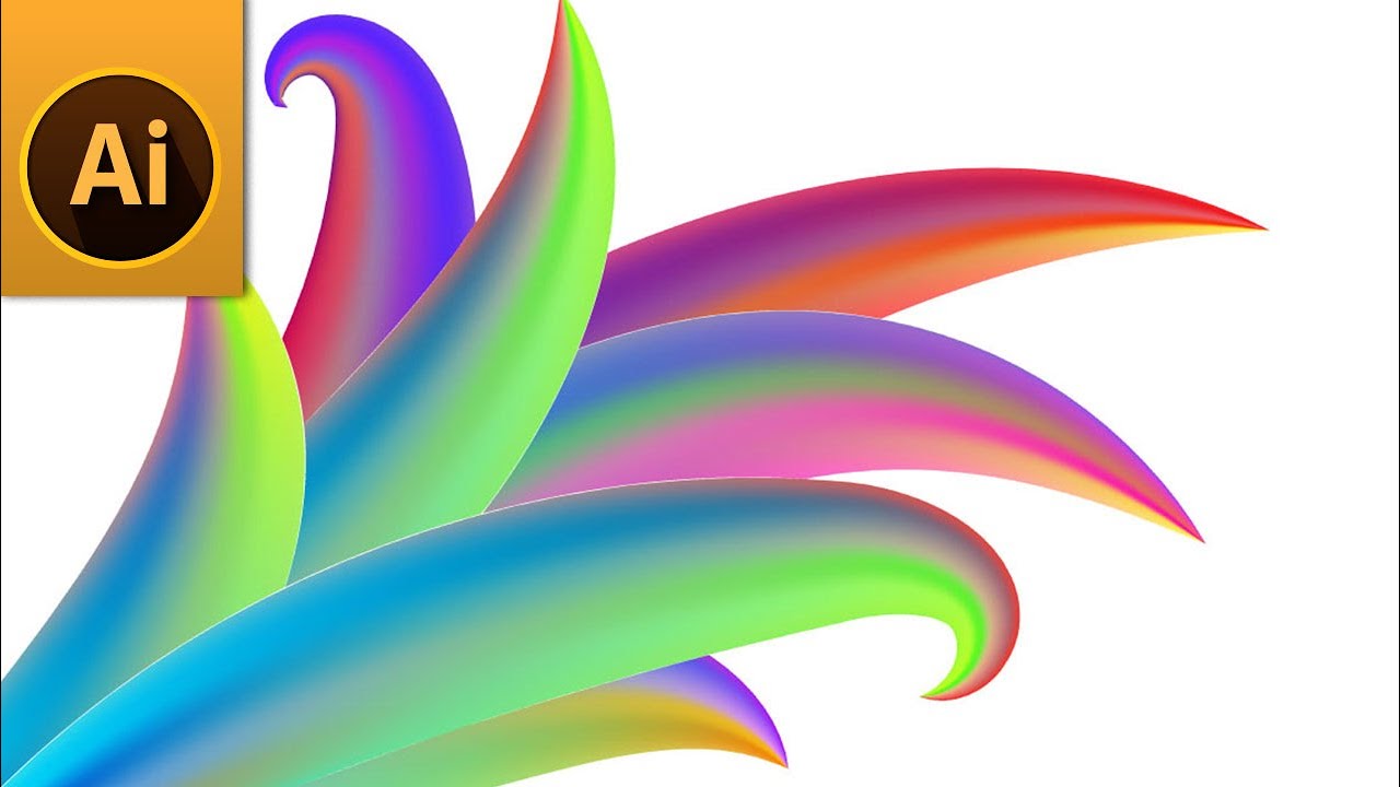 Abstract Wave Liquid Shapes | Modern Colorful Flow Poster | Adobe Illustrator Tutorial