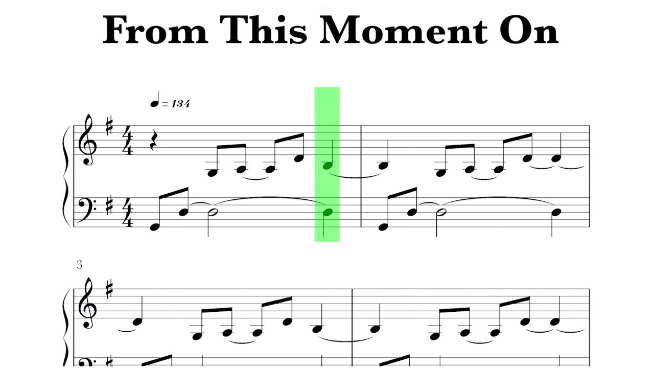 Shania Twain - From This Moment On Sheet Music