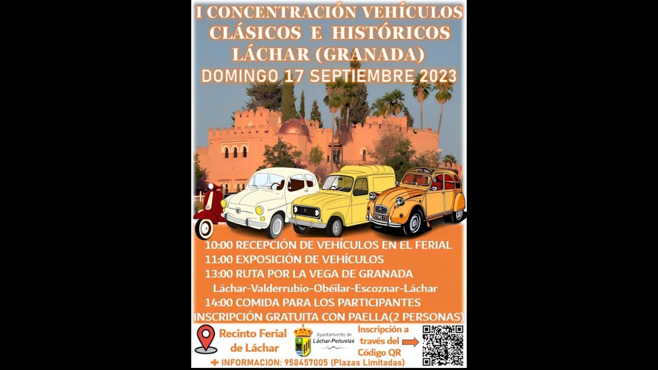 I concentración de vehículos clásicos en Láchar Granada 17 09 2023