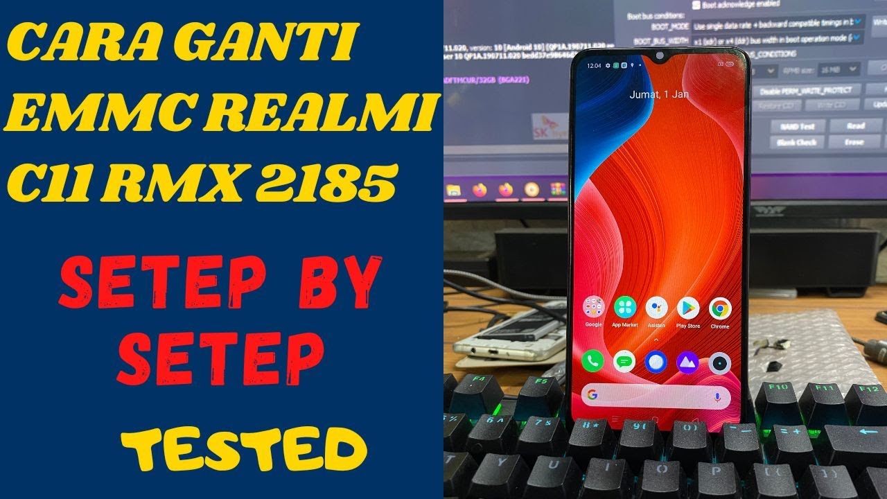 CARA GANTI EMMC REALMI C11 RMX2185 TESTED