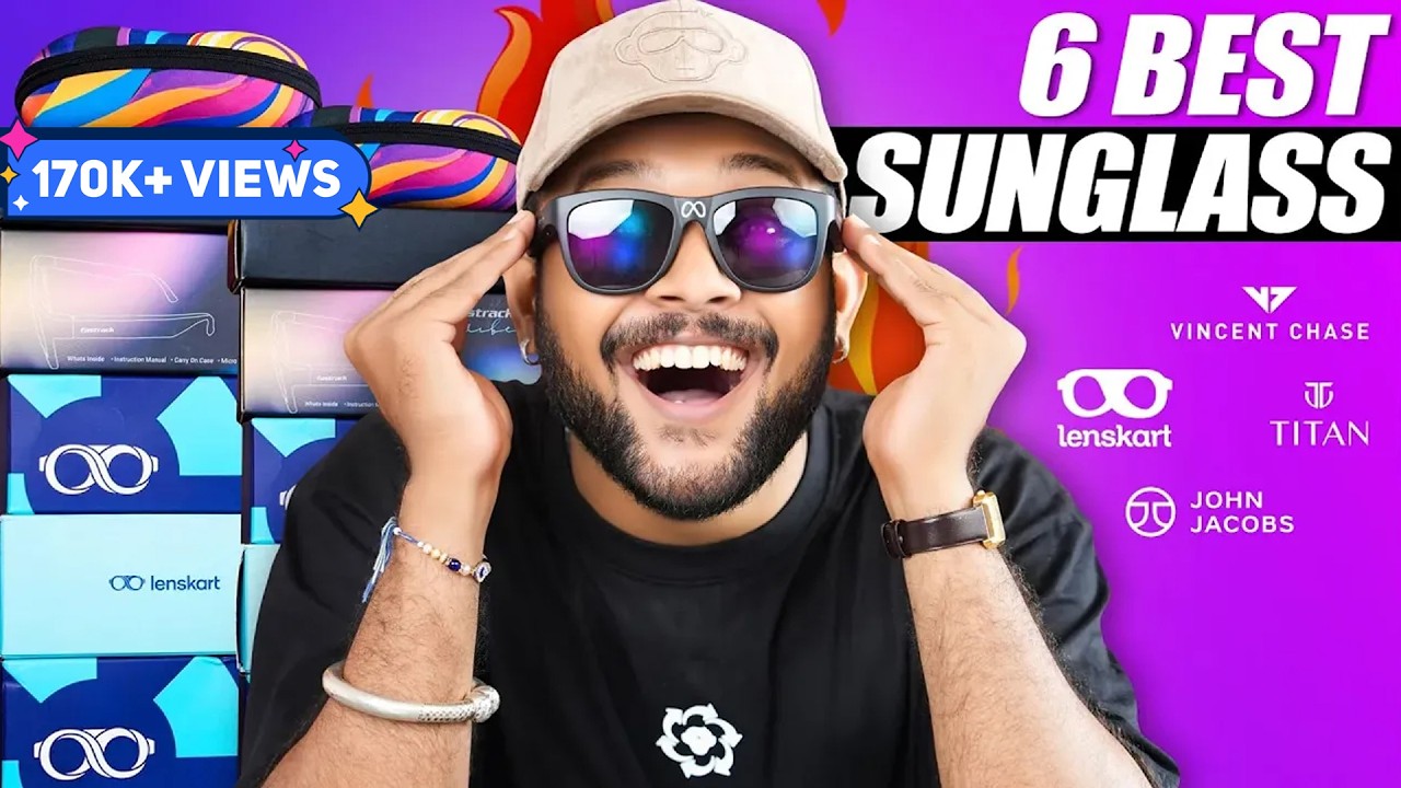 6 Best Sunglasses For Men 🔥 Sunglasses Under 1000/2000 | Lenskart, Fastrack | ONE CHANCE