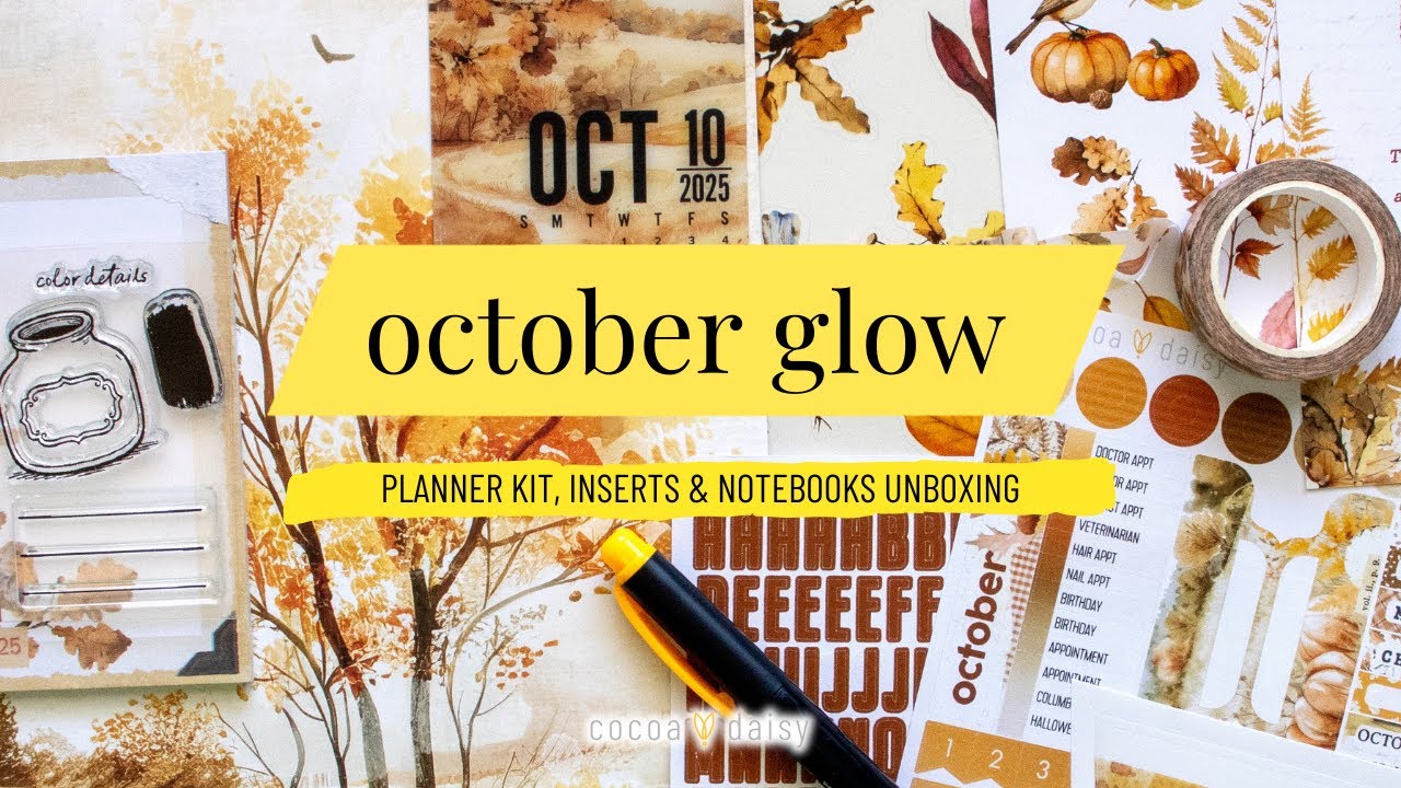 What's Inside the October Glow Planner Kit by Cocoa Daisy?