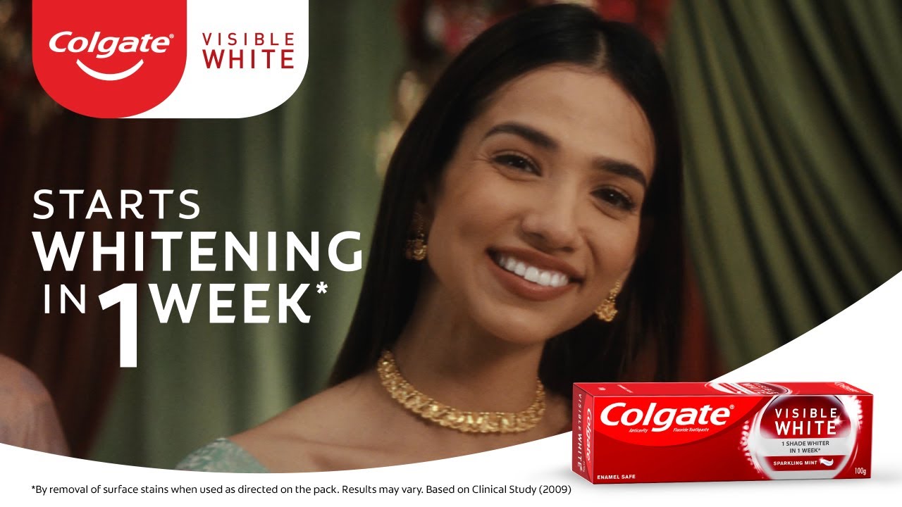 Get whiter teeth with Colgate Visible White - starts whitening in 1 week*