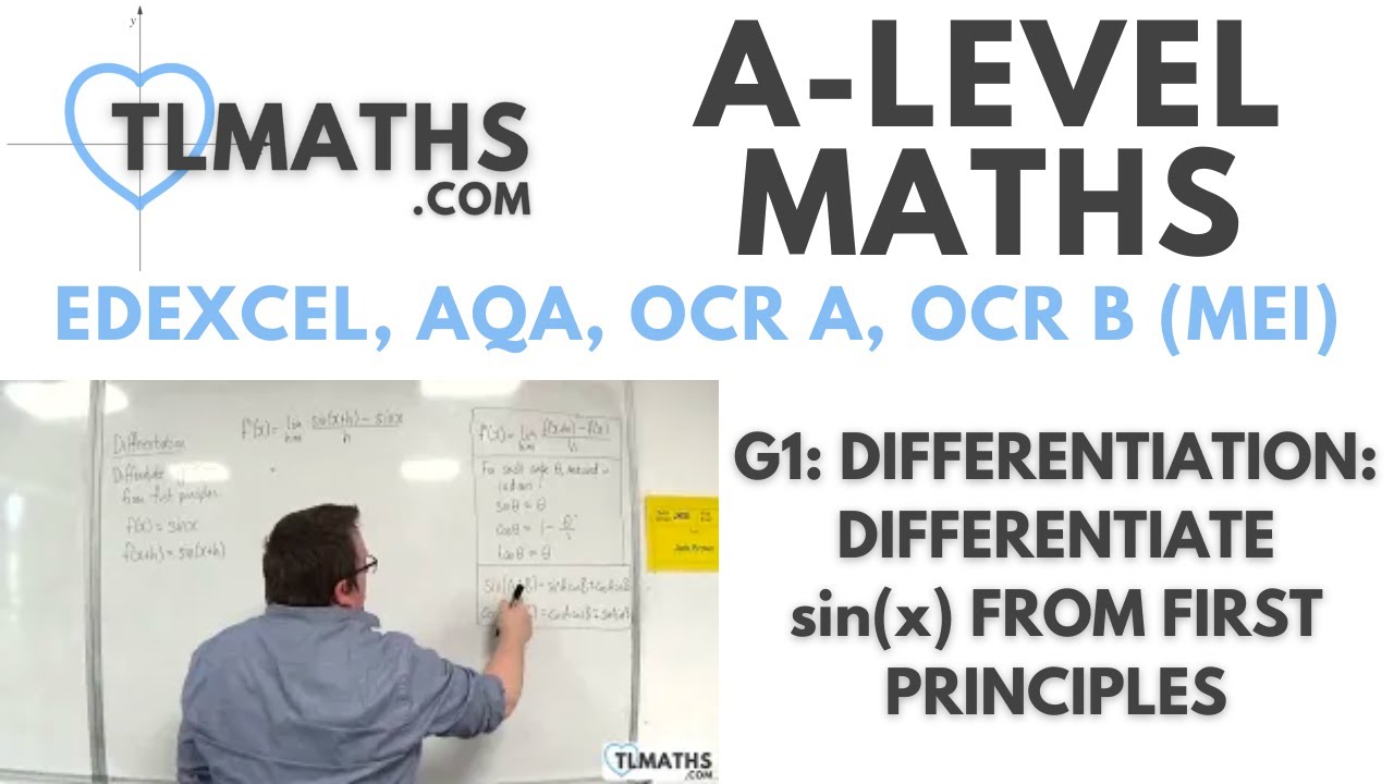 Математика уровня A-Level G1-16 Дифференциация: дифференциация sin(x) от первых принципов