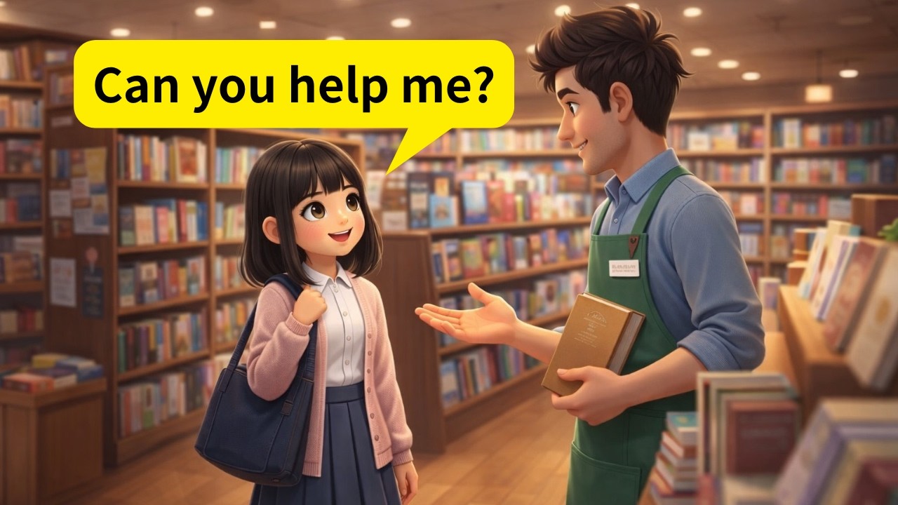 Shopping at the Bookstore📚 - Slow and Easy English For Beginners