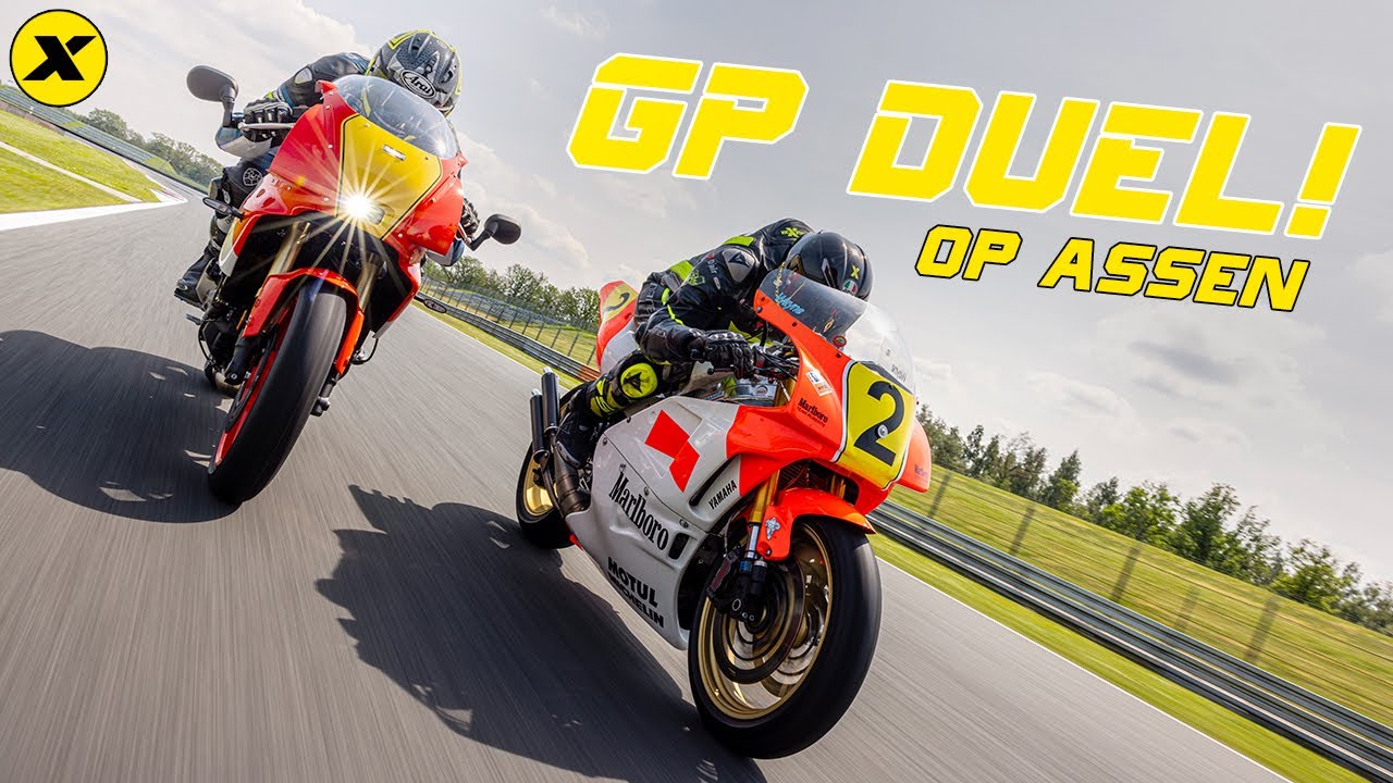 GP Duel op Assen | Yamaha YZR500 Wayne Rainey replica vs Yamaha XSR900 GP!