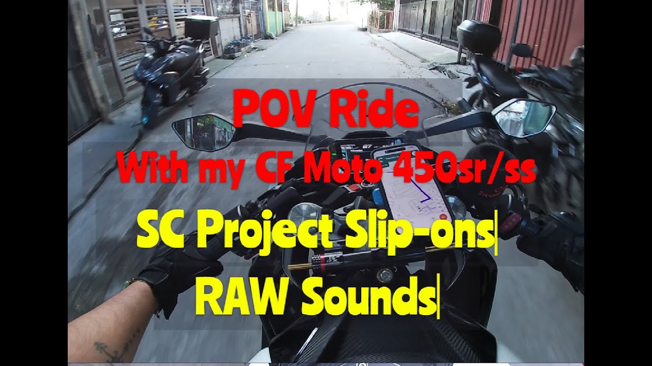 CF Moto 450sr | SC Project slip-ons | POV | Raw Sound | Quick Errands