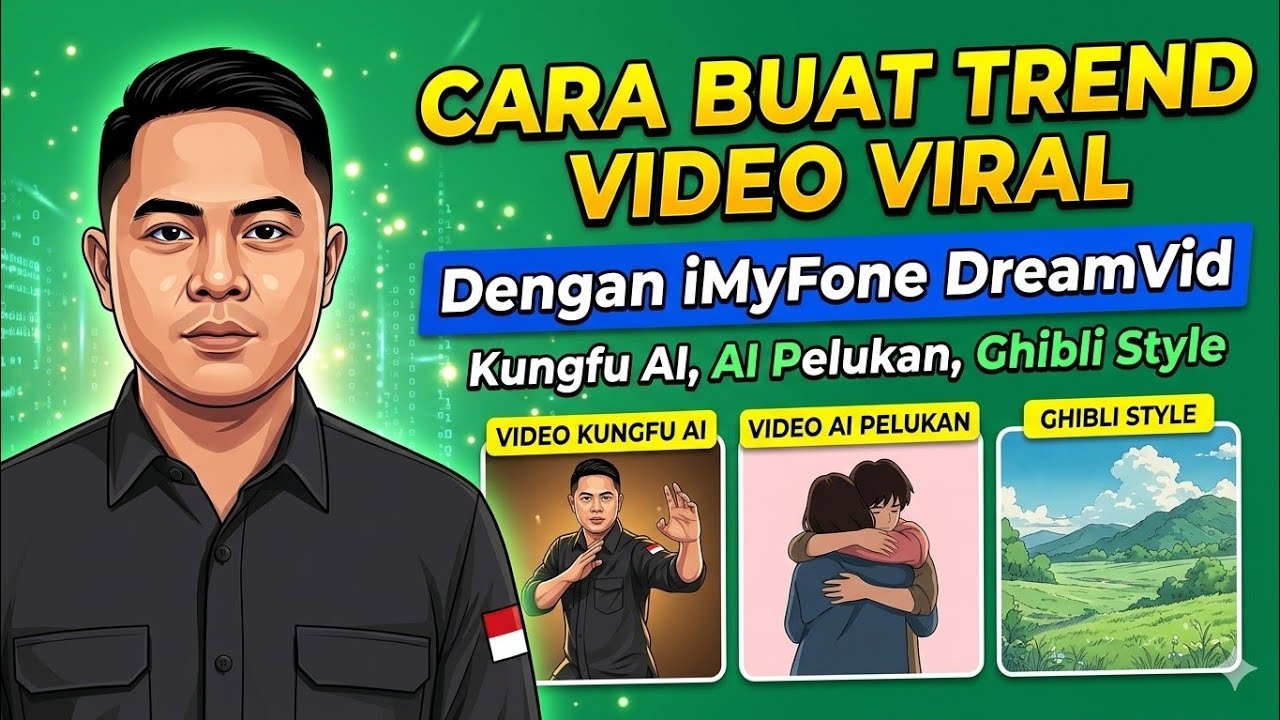 Cara Buat Trend Video Kungfu Ai, Ai Pelukan, Ghbli Style | Dengan Aplikasi iMyFone DreamVid