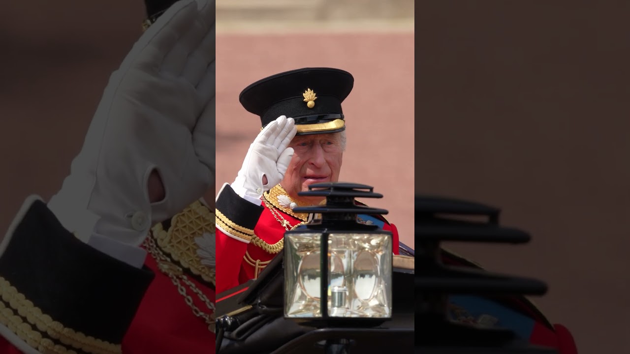 The Royals arrive in their carriages for Trooping the Colour