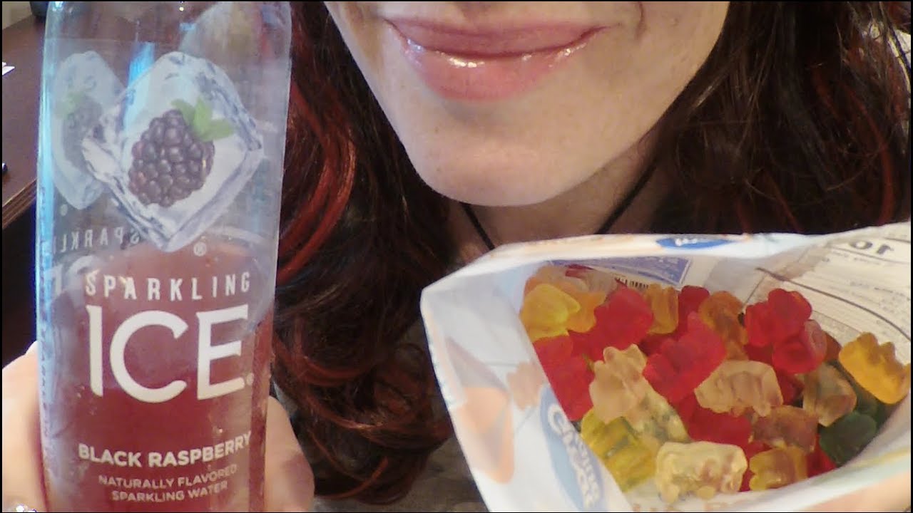 ASMR Gummy Bear Chewing and Soda Sipping.