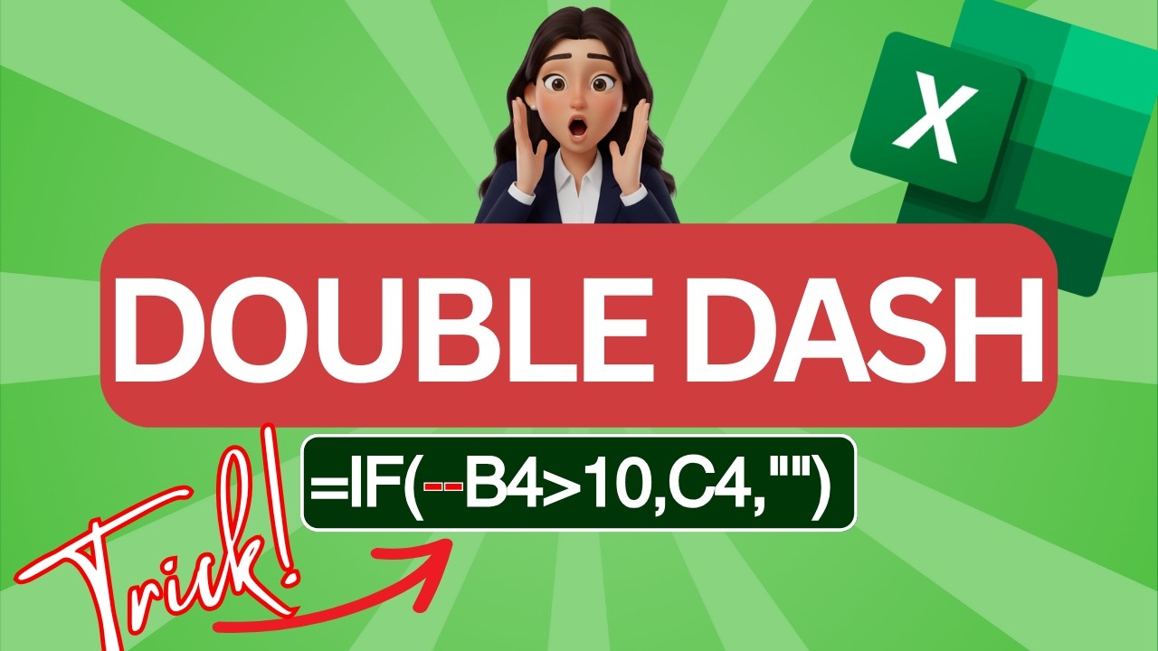 Stop Overcomplicating Excel: Just Use The Dash (--)