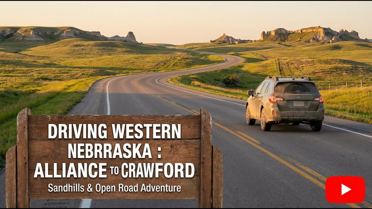 Driving in Western Nebraska from Alliance to Crawford