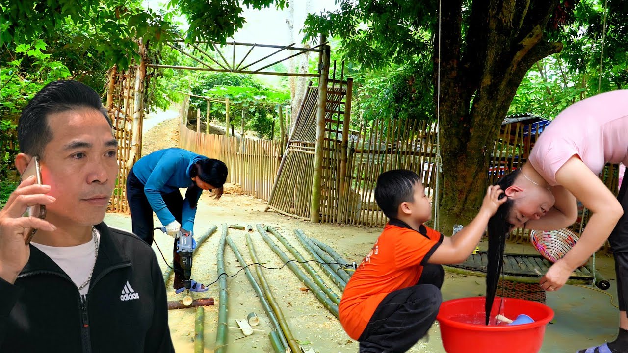 A mother's skills in building structures from bamboo &ndash; a meaningful moment with her son.