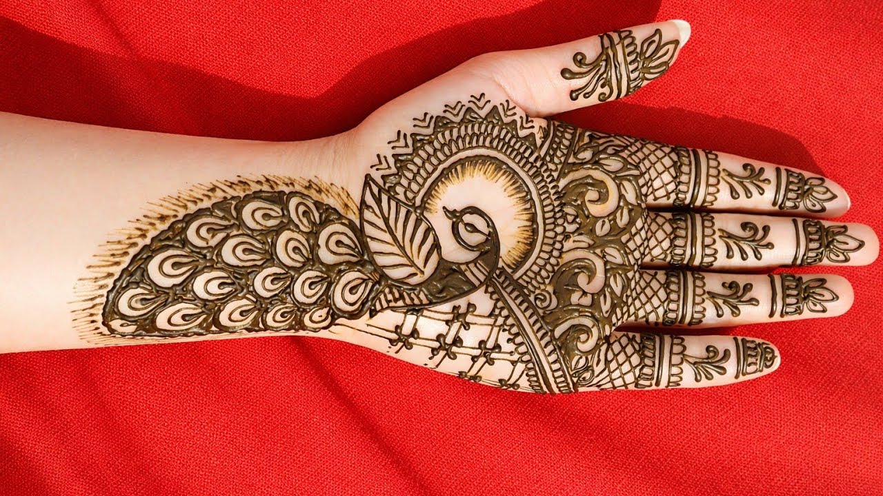 Peacock mehndi design 🦚✨#newmehndidesign #creativehenna #henna #viralvideo #mehandi 