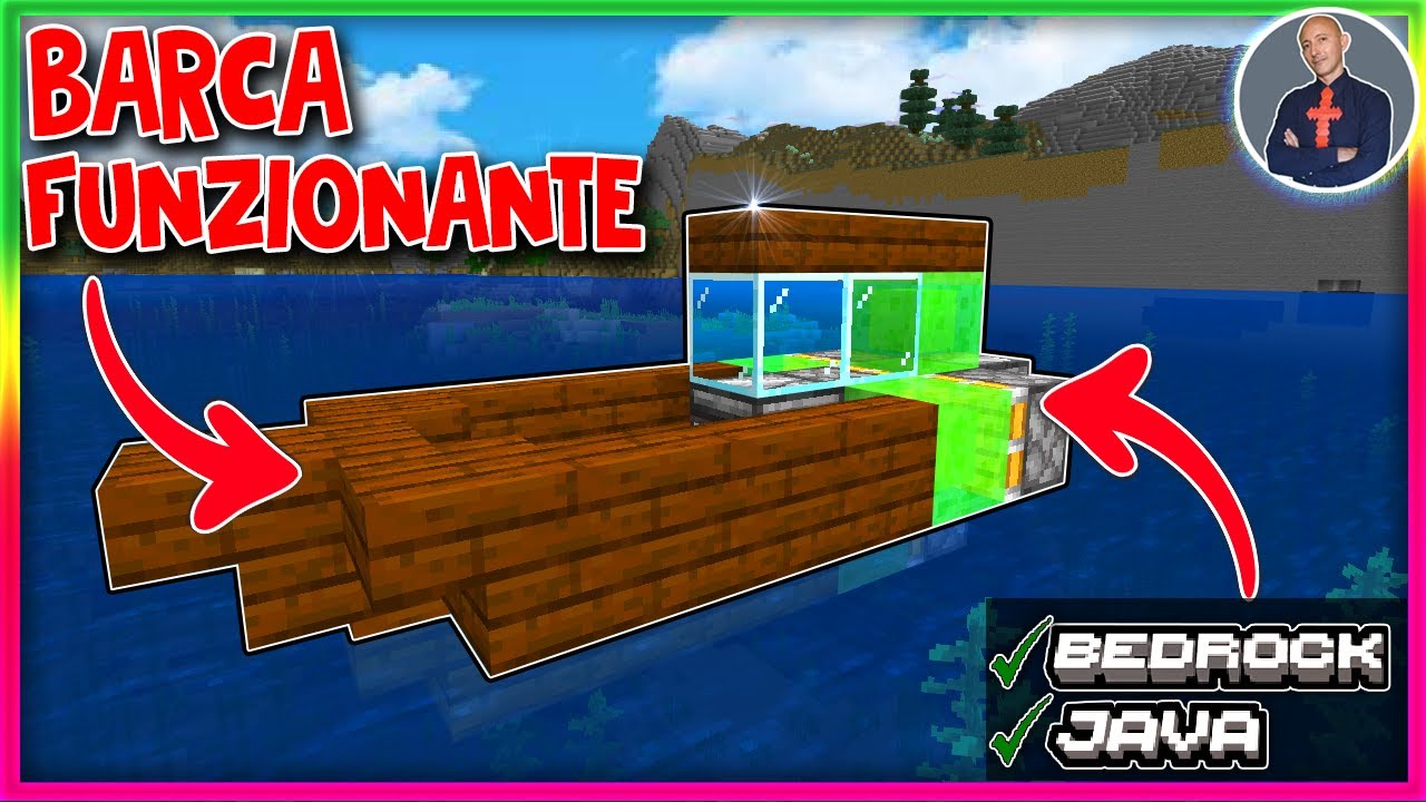 COME FARE UNA BARCA FUNZIONANTE SU MINECRAFT (JAVA PS4 SWITCH XBOX PE BEDROCK PS5)
