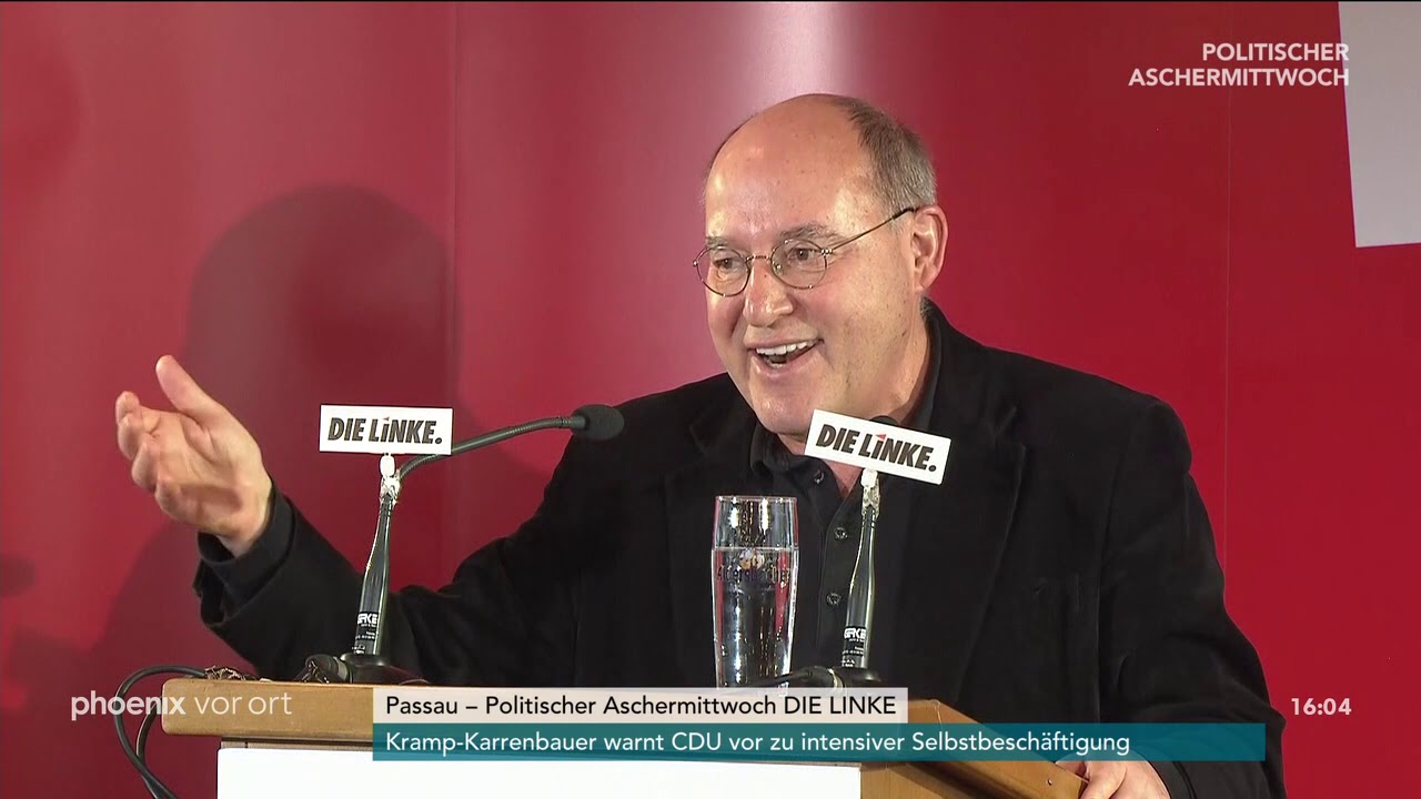 Gregor Gysi beim Politischen Aschermittwoch der Linken am 26.02.20