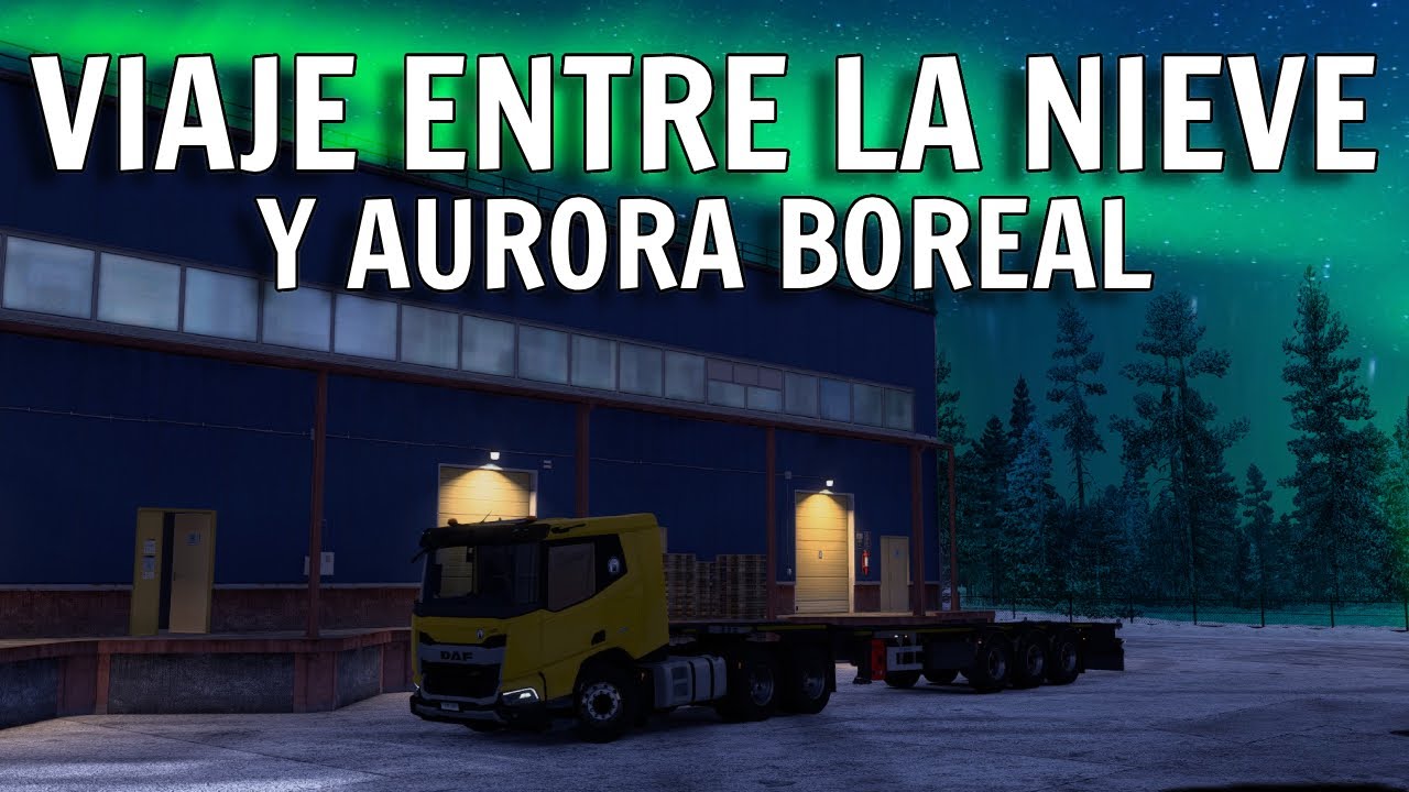 NIEVE POR NORUEGA + AURORA BOREAL 😍 | TruckersMP | ETS2 | 