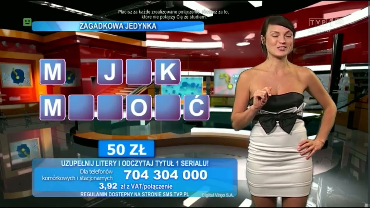 Zagadkowa jedynka 11.10.2014 (TVP1) - Justyna Widawska