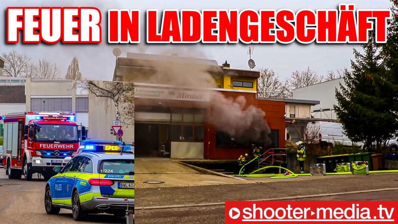 🔥  FEUER und STARKER RAUCH in LADENGESCHÄFT  🔥 | 🚒  Großeinsatz der Freiwilligen Feuerwehr  🚒