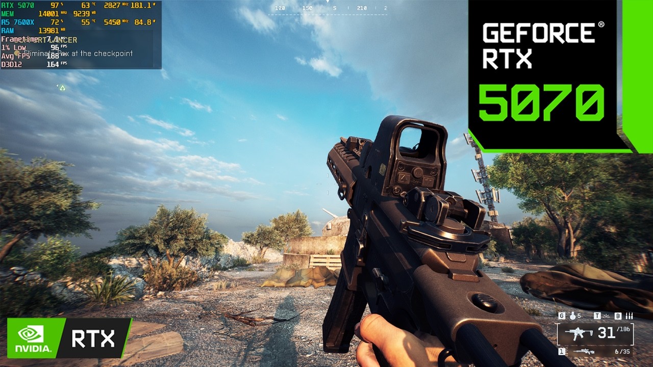Battlefild 6 Gameplay | RTX 5070 | 5 7600X  ( 2K OVERKILL Settings DLSS ON)