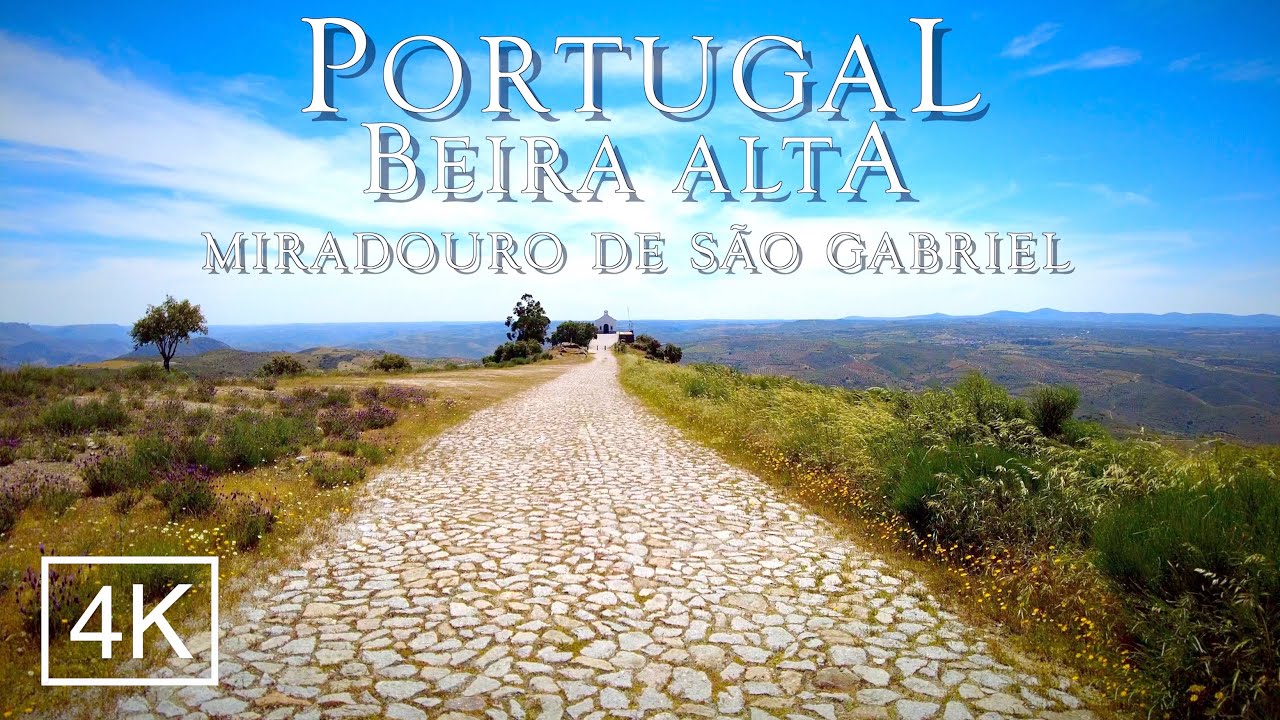 Stunning panoramic lookout: Miradouro de S&atilde;o Gabriel, Beira Alta PORTUGAL 2021 - ASMR 4K 60fps