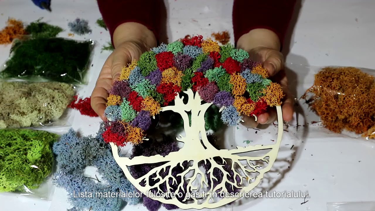 Cum să decorezi Copacul Vieții licheni stabilizați ∣ Purificarea aerului și creativitate