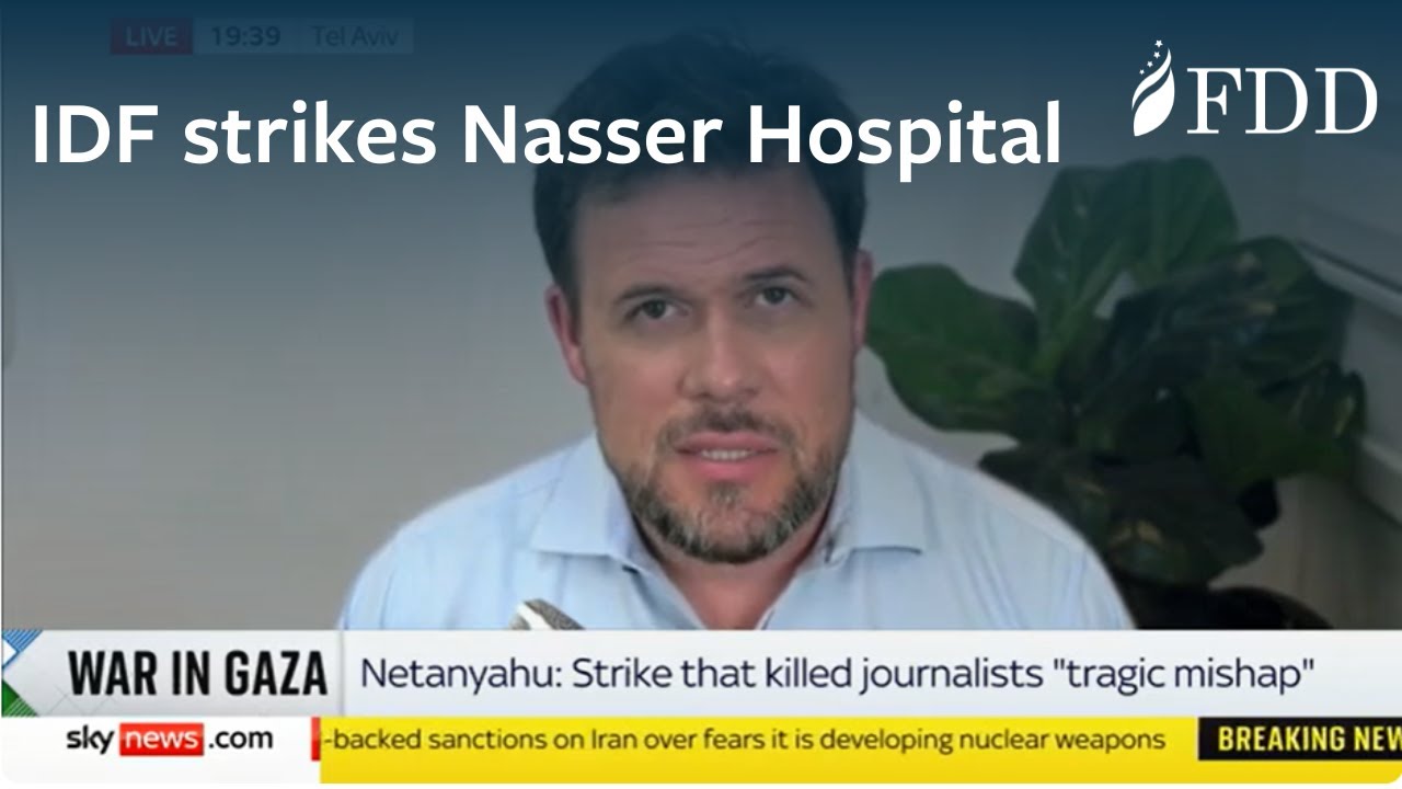 Jonathan Conricus on the IDF strike on Nasser hospital &mdash; Sky News