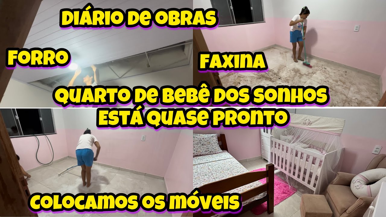 Forramos , Faxinamos e Colocamos os Móveis no Quartinho da Maria Alice , está ficando tudo lindo 🥰