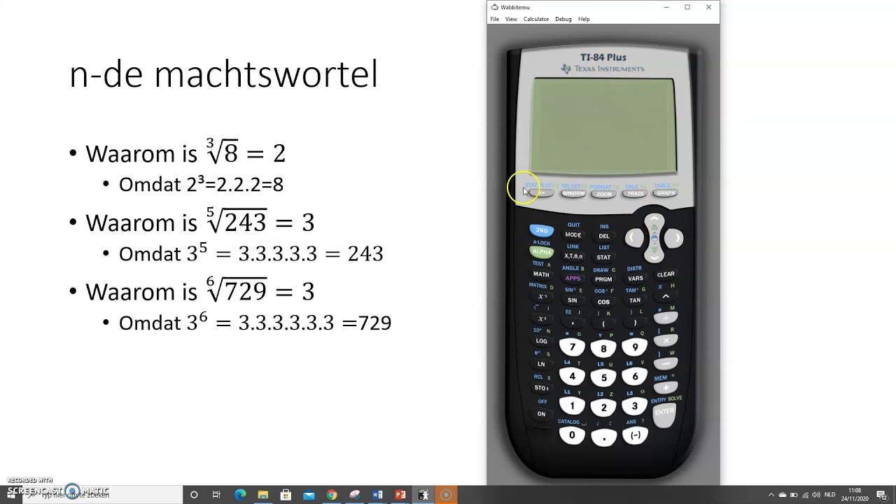 n de machtswortel berekenen