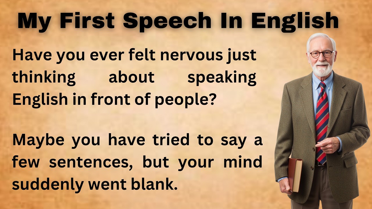 My First Speech in English (I Was So Nervous 😳) | Beginner English Speaking Practice