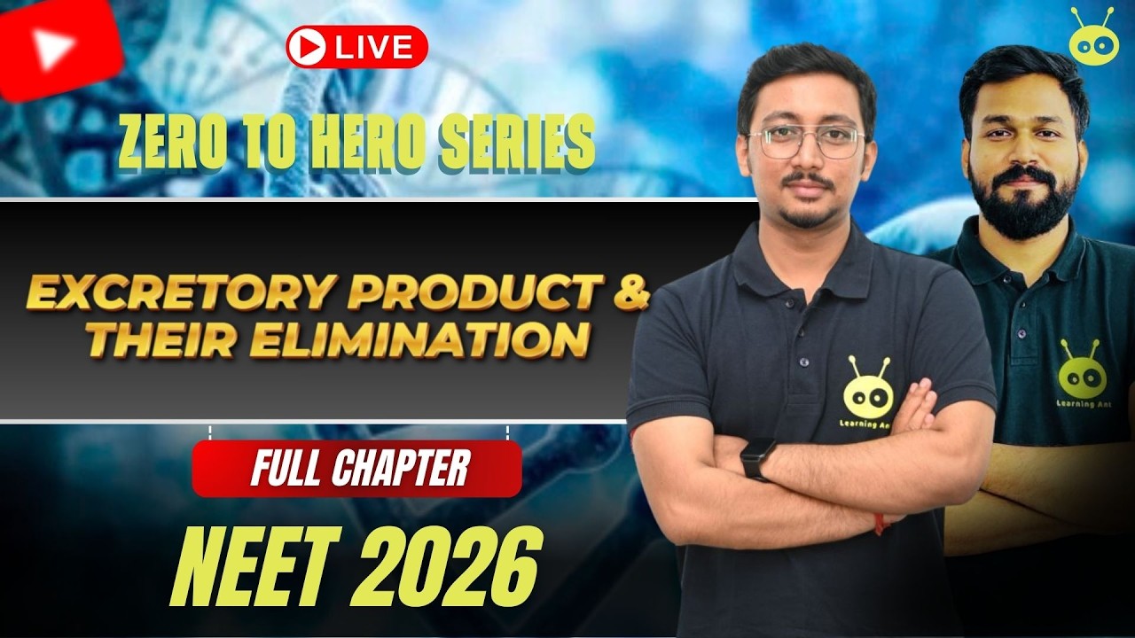 🧼 Excretory Products & Their Elimination | ZERO TO HERO | Class 11 Zoology | Joyjit Sir #neetbiology