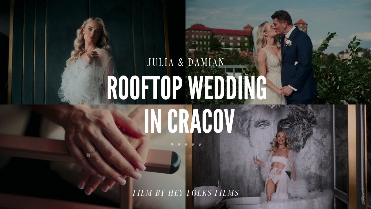Piękny ślub humanistyczny na dachu Hotelu Poleski | Wesele Crystal Palace Kraków | Julia + Damian