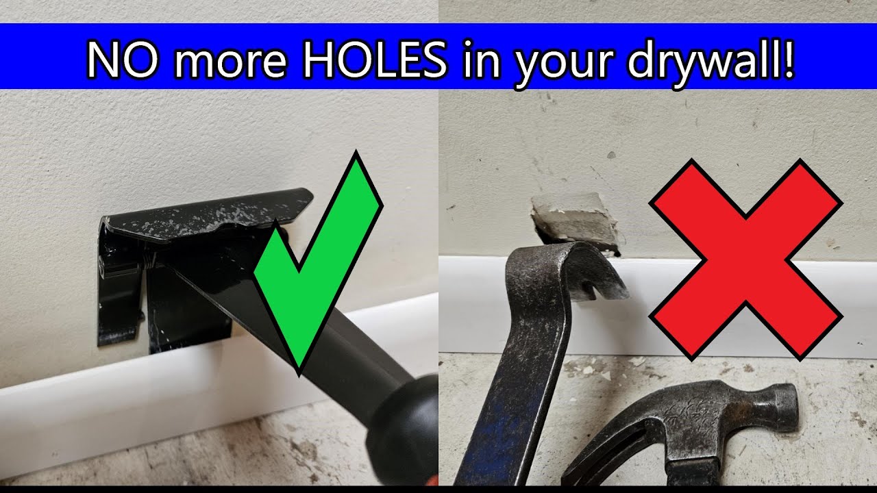 TRIM REMOVAL TOOL - No more holes in your Drywall!