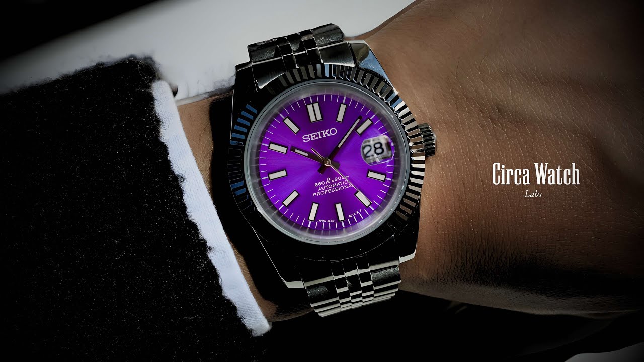 Seiko Datejust Mod | Purple dial - #seikomod #datejust #luxurywatches