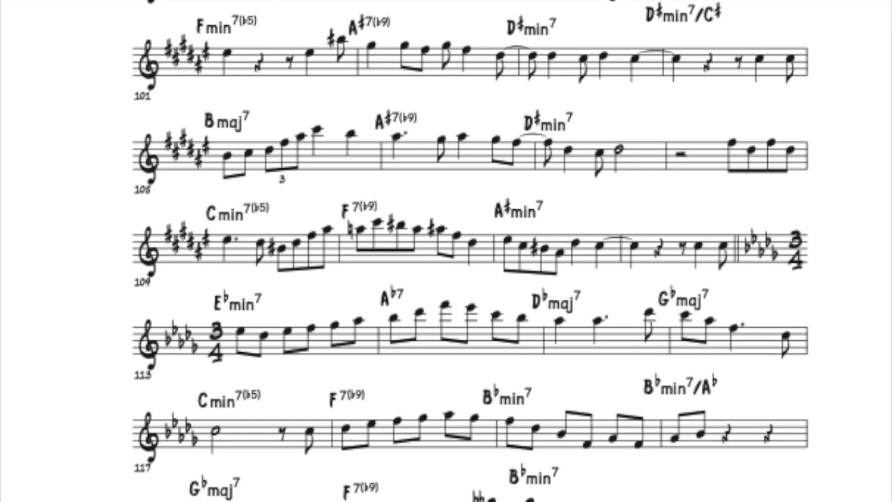 Comrade Conrad - Larry Schneider & Tom Harrell Solo Transcription