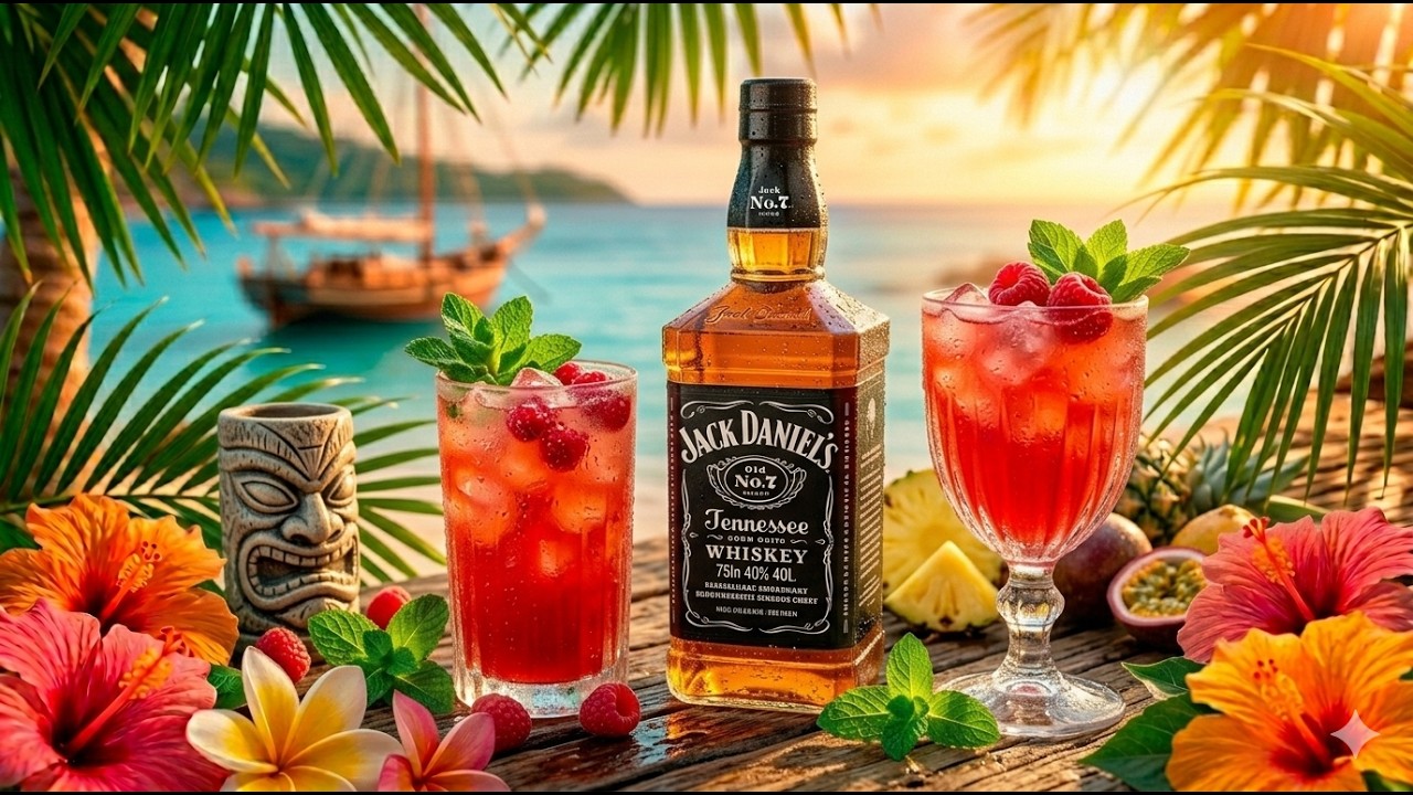 2 Cocteles Jack Daniels - Jack Mai Tai y Jack Tiki Punch
