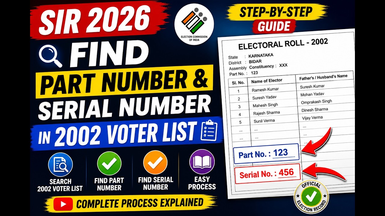 How to Find Part Number & Serial Number in the 2002 Voter List | SIR 2026 Step-by-Step