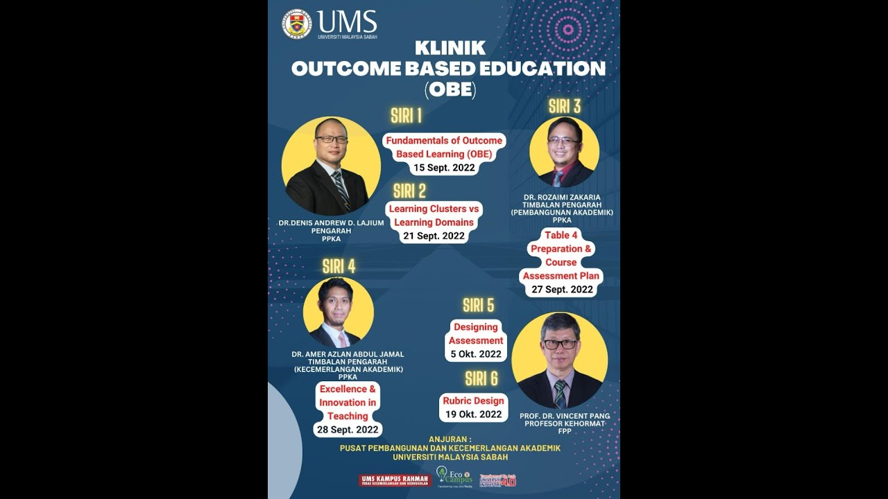 KLINIK OUTCOME BASED EDUCATION OBE SIRI 1 : Fundamentals of Outcome Based Learning OBE 2022