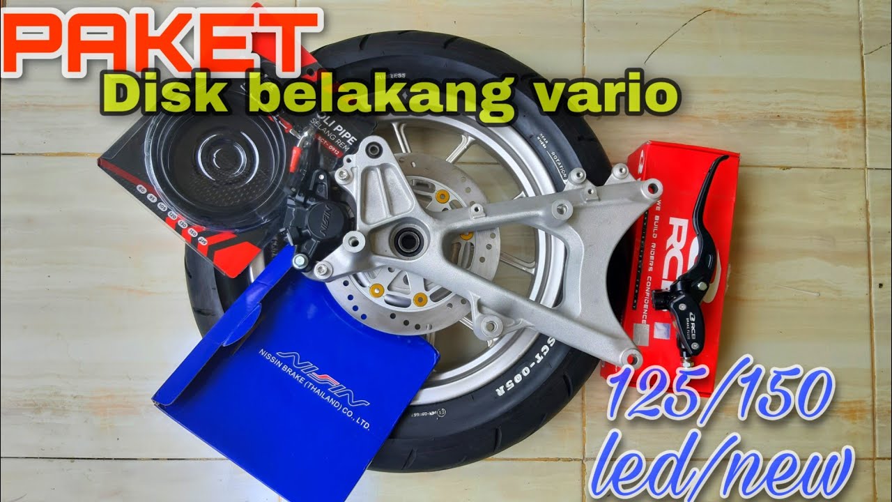 PAKET PENGEREMAN CAKRAM BELAKANG VARIO 125 150.LED/NEW
