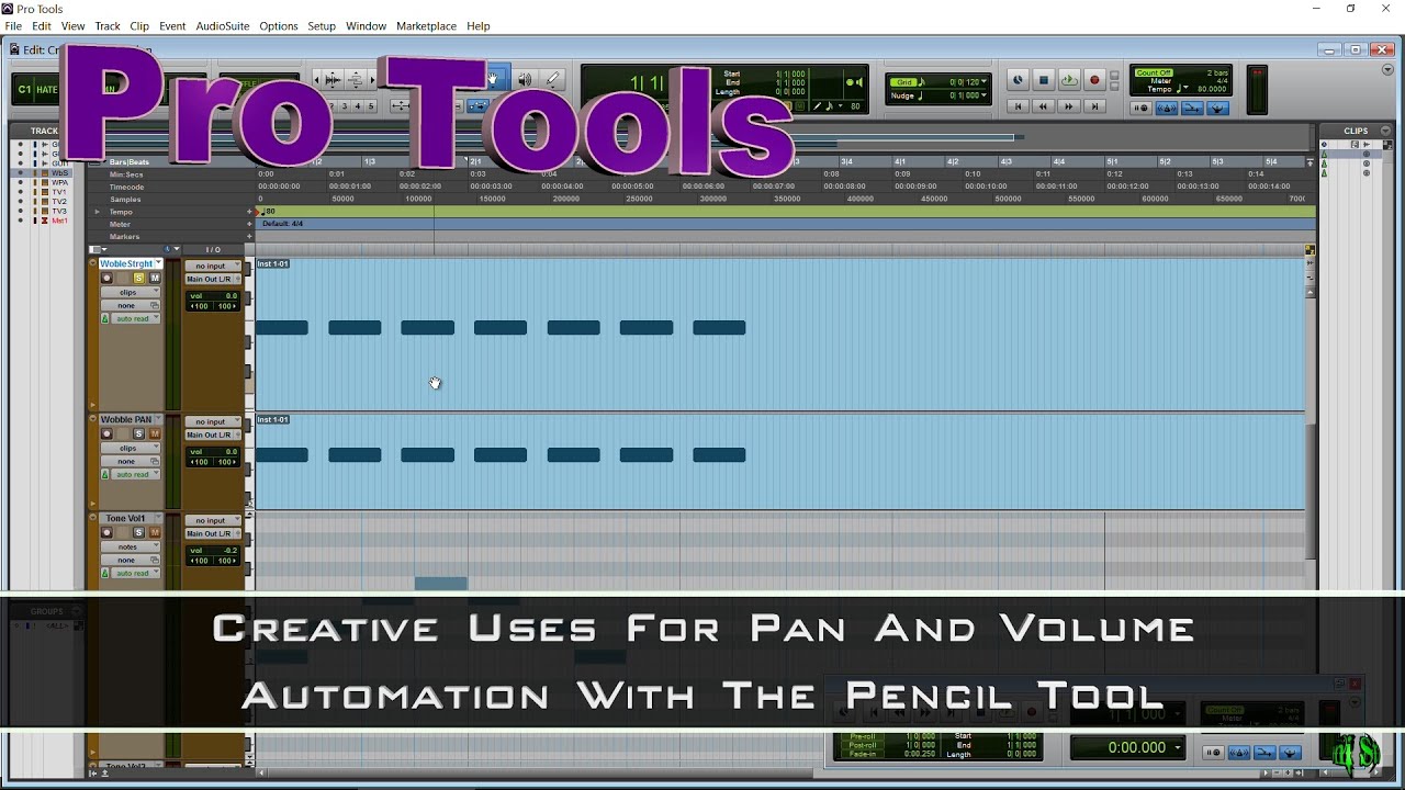Pro Tools - Creative Uses for Pan and Volume Automation w/the Pencil Tool