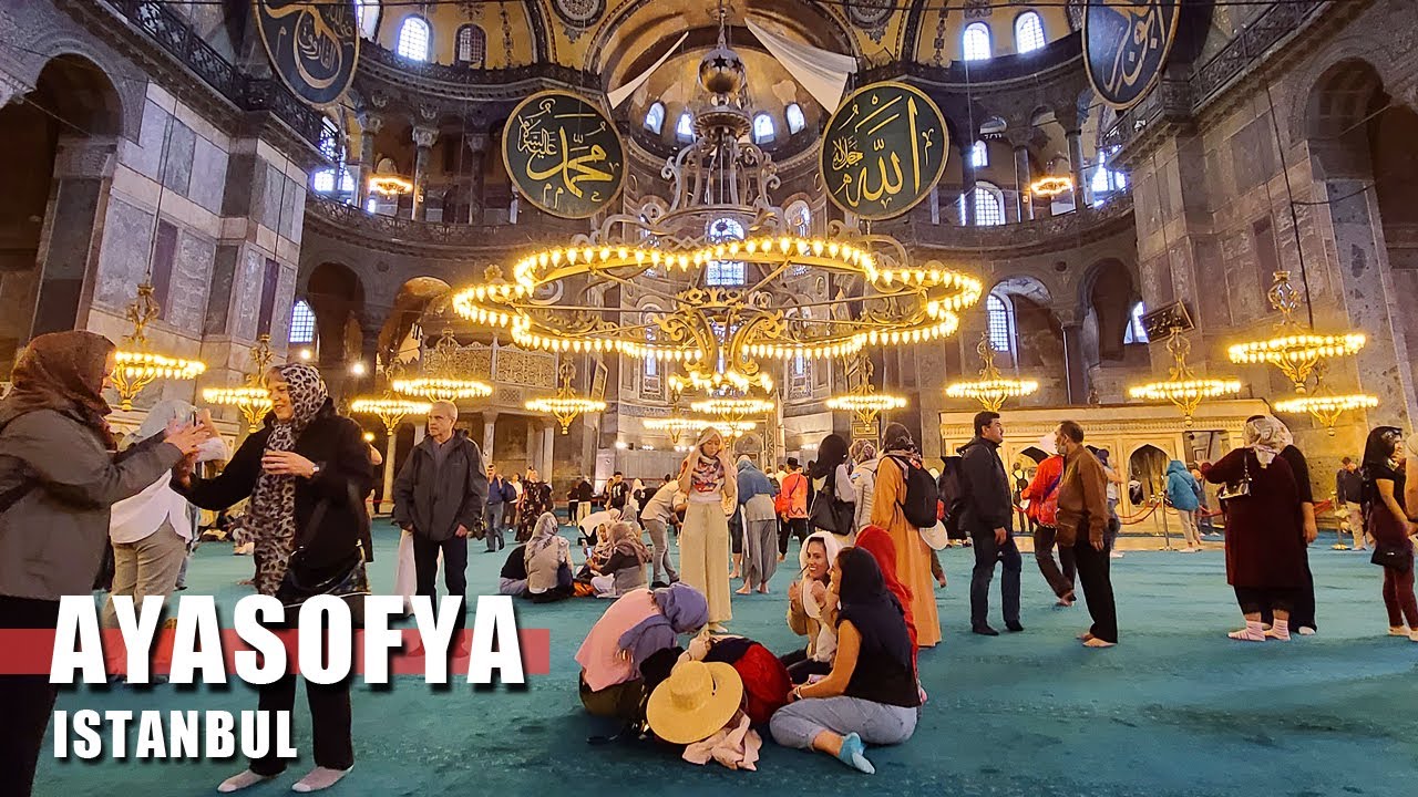 [4K] Ayasofya / Hagia Sophia Virtual Tour to the Grand Mosque - Istanbul, Türkiye