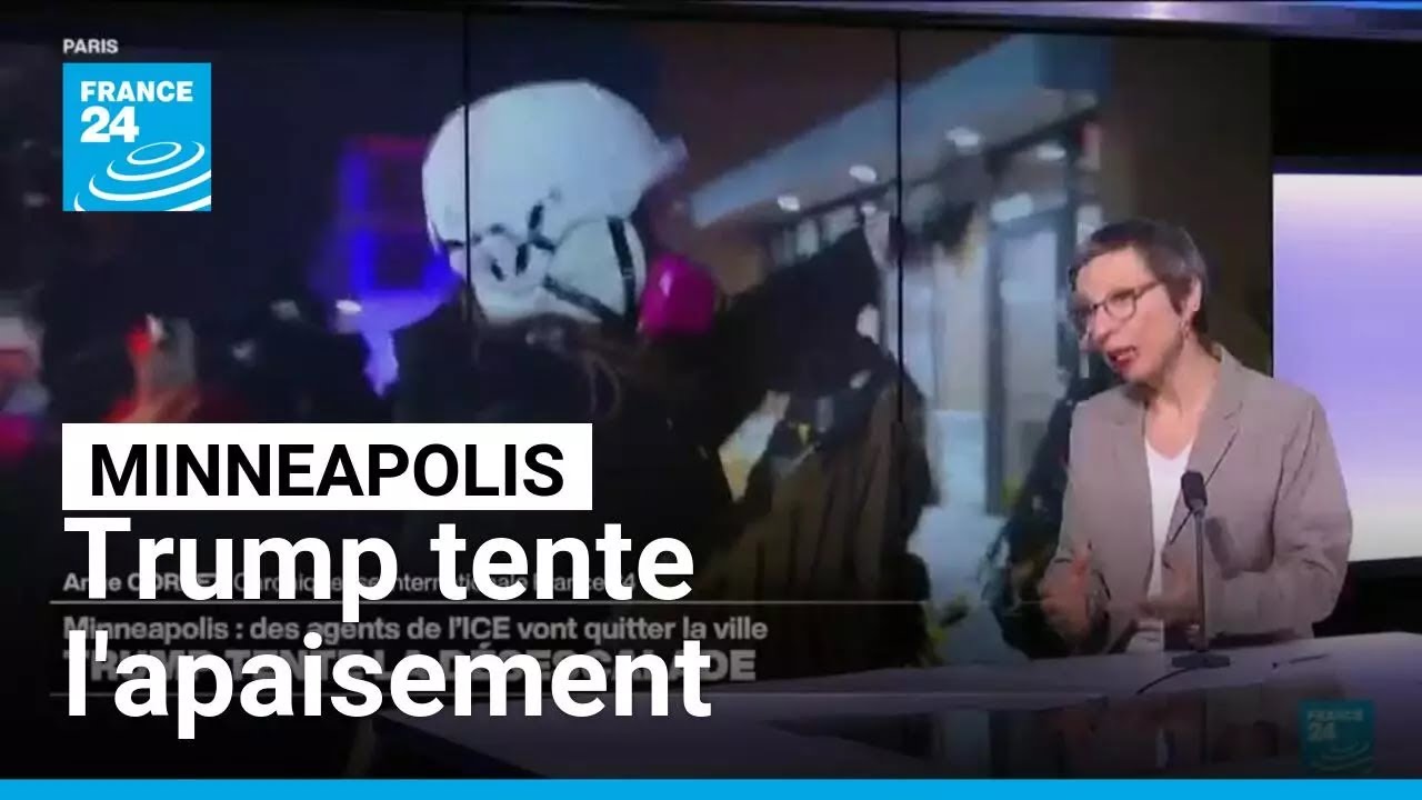 Minneapolis : départ annoncé d'agents fédéraux, Trump tente l'apaisement • FRANCE 24