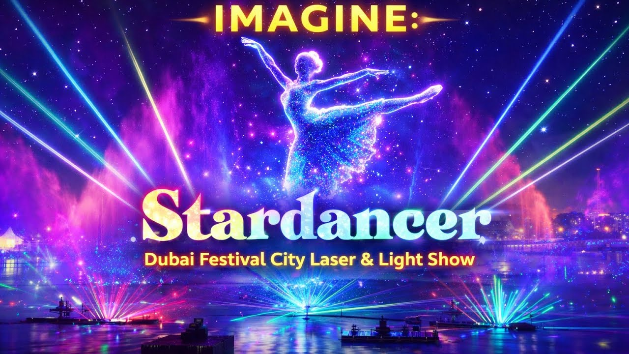 Stardancer Dubai Festival city laser and light show 💃💃💃#dubai #lasershow 