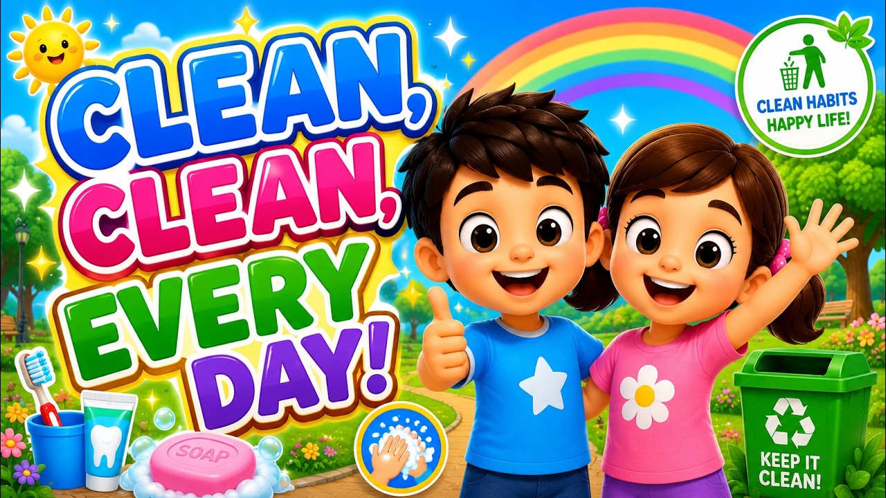 Clean Clean Every Day | Kids Cleanliness Song | Healthy Habits | Nursery Rhymes
