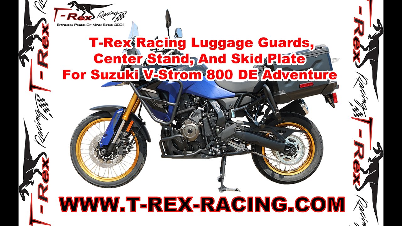 Центральная подставка T-Rex Racing, защита картера и защита багажника для Suzuki V-Strom 800 DE A...