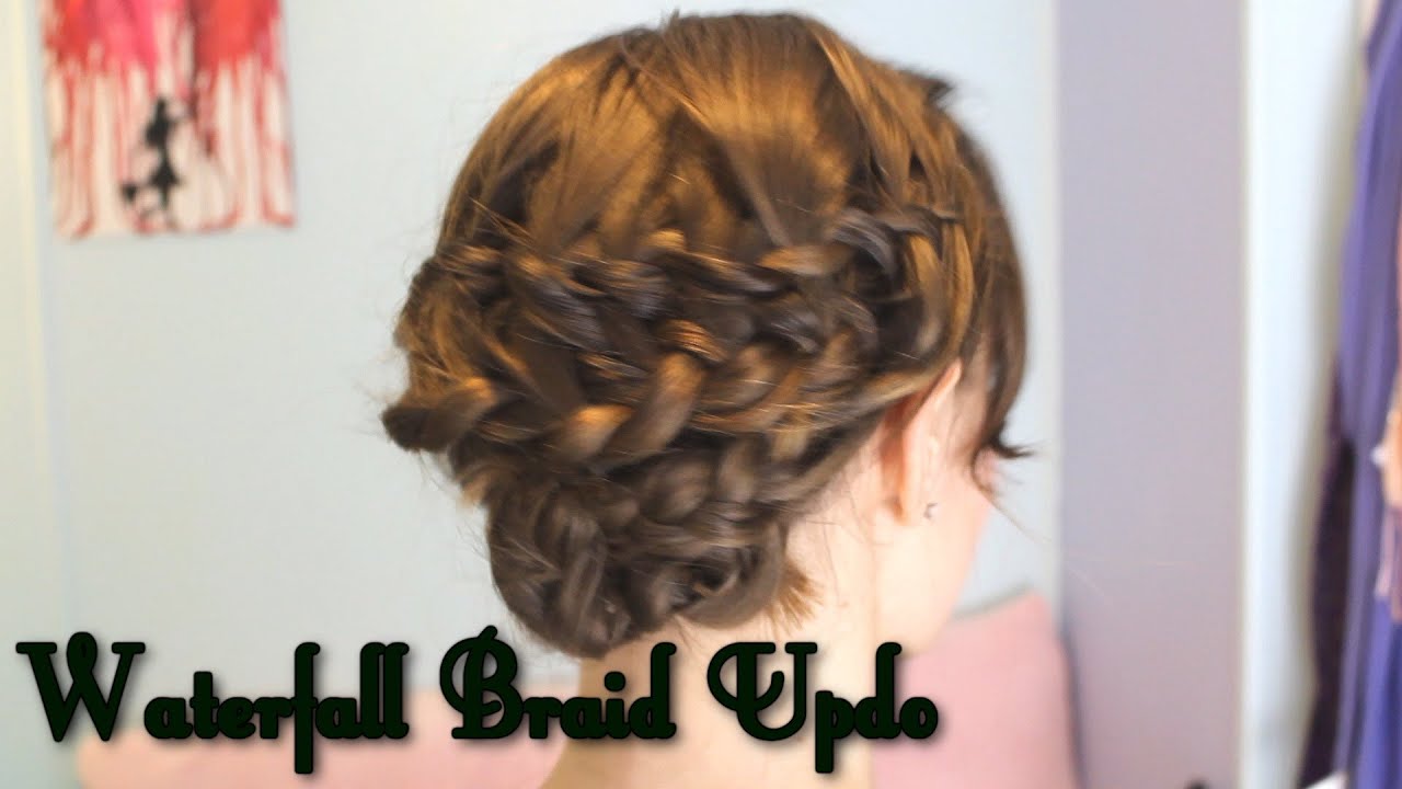 How to: Waterfall Braid updo