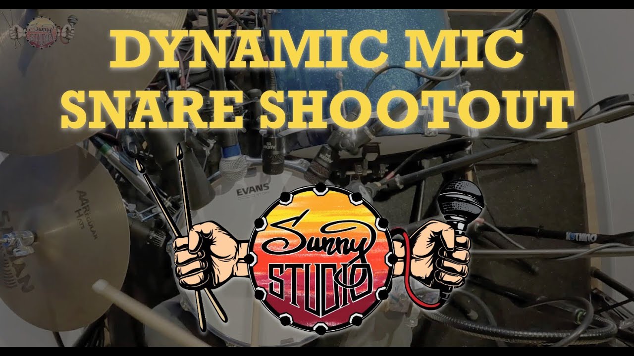 Sunny Studio Dynamic Snare Microphone Shootout - Shure SM57, SM58, SM7B, Unidyne 545SD and more.