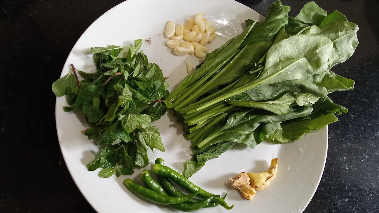 instant chicken recipe (palak mint chicken)