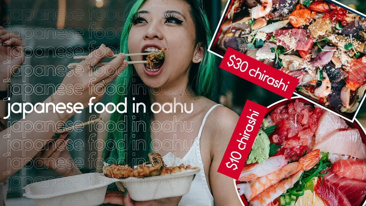 Local Japanese Food in Oahu, Hawaii l $10 vs $30 Chirashi Bowl, Tempura, & Musubi