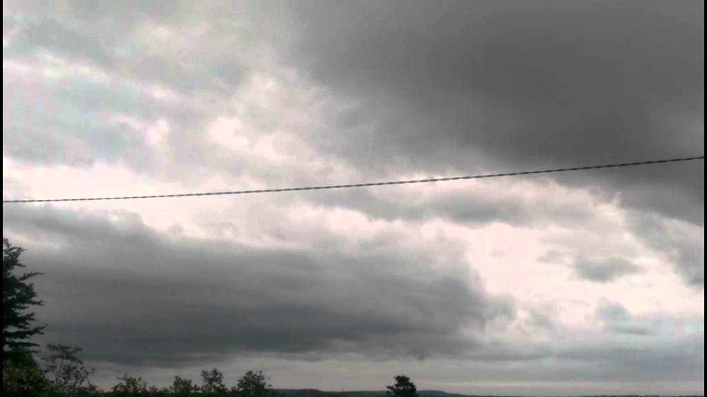 Time-lapse of beautiful Rotating Updrafts With Brief Funnel Over Southeast Ireland 02-Jun-2014